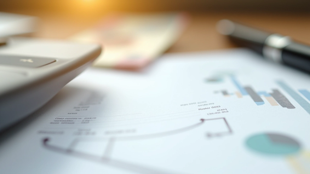 Calculatrice avec billets d'euros et documents de prêt immobilier sur table