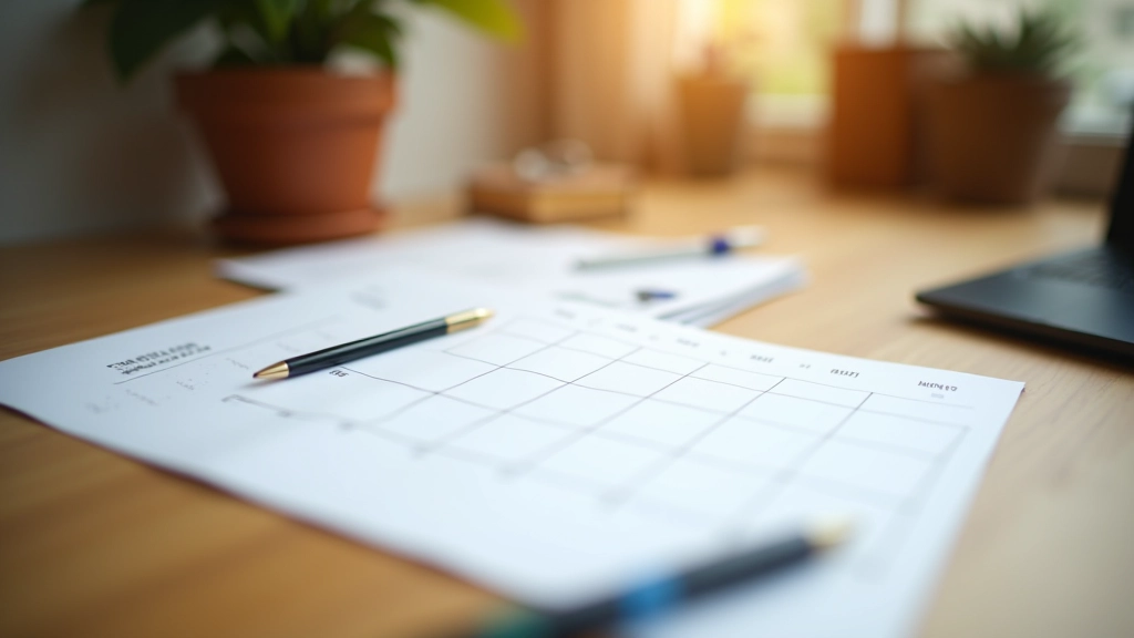 Planification financière avec agenda et liste d'objectifs, environnement de travail organisé